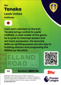 Ao Tanaka - Topps Match Attax Premier League Base Set 2025-26, Nr. 331