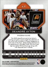 Deandre Ayton - Panini Prizm Base Set 2021-22, Nr. 4