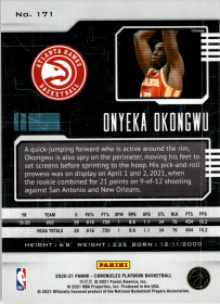 Onyeka Okongwu - Panini Chronicles Playbook 2020-21, Nr. 171