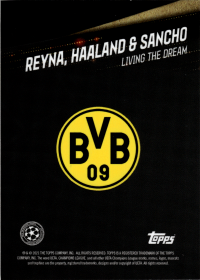 Giovanni Reyna / Erling Haaland / Jadon Sancho - Topps Giovanni Reyna American Dream Living the Dream 2021