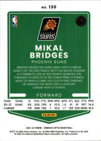 Mikal Bridges - Panini Donruss Optic Base Set 2021-22, Nr. 130