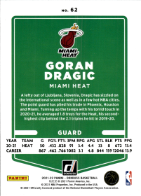 Goran Dragic - Panini Donruss Base Set 2021-22, Nr. 62