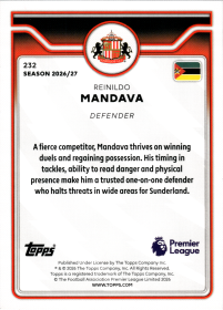 Reinildo Mandava - Topps Flagship Premier League Base Set 2026-27, Nr. 232