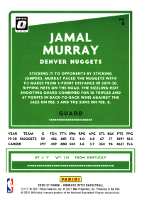 Jamal Murray - Panini Donruss Optic Base Set 2020-21, Nr. 6