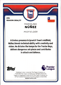 Marcelino Núñez - Topps Flagship Premier League Base Set 2026-27, Nr. 281