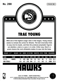 Trae Young - Panini Hoops Base Set 2023-24, Nr. 288