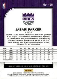 Jabari Parker - Panini Hoops Premium Stock Base Set 2019-20, Nr. 195