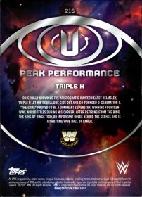 Triple H - Topps WWE Universe Peak Performance 2026, Nr. 215