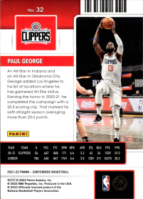 Paul George - Panini Contenders Season Ticket 2021-22, Nr. 32