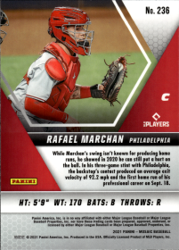Rafael Marchan - Panini Mosaic Base Set 2021, Nr. 236 – Rookie Card