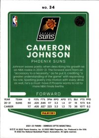 Cameron Johnson - Panini Donruss Optic Base Set 2021-22, Nr. 34
