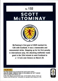 Scott McTominay - Panini Donruss FIFA Road to World Cup Base Set 2025-26, Nr. 132 – Optic