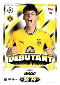 Samuele Inacio - Topps Match Attax UEFA Club Competitions Attax Debutant 2026-27, Nr. 234