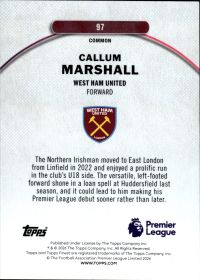 Callum Marshall - Topps Finest Premier League Base Set 2025-26, Nr. 97