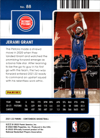 Jerami Grant - Panini Contenders Season Ticket 2021-22, Nr. 88