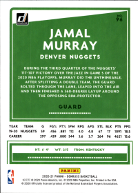 Jamal Murray - Panini Donruss Base Set 2020-21, Nr. 96