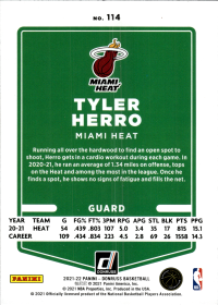 Tyler Herro - Panini Donruss Base Set 2021-22, Nr. 114