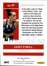 Casey O'Neill - Panini Chronicles UFC Base Set 2022, Nr. 97