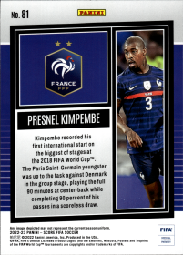 Presnel Kimpembe - Panini Score FIFA Base Set 2022-23, Nr. 81