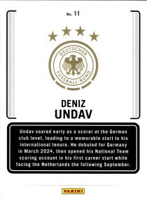 Deniz Undav - Panini DFB International Adler 2026, Nr. 11 – Holo, Insert