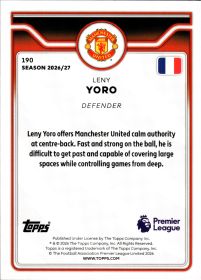 Leny Yoro - Topps Flagship Premier League Base Set 2026-27, Nr. 190