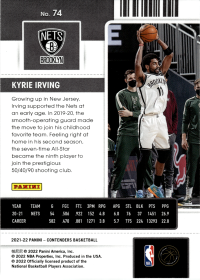 Kyrie Irving - Panini Contenders Season Ticket 2021-22, Nr. 74
