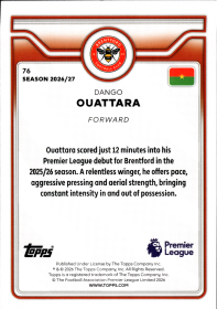 Dango Ouattara - Topps Flagship Premier League Base Set 2026-27, Nr. 76