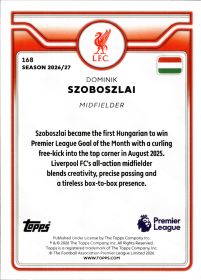 Dominik Szoboszlai - Topps Flagship Premier League Base Set 2026-27, Nr. 168
