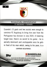 Samuel Essende - Topps Chrome Sapphire Bundesliga Base Set 2024-25, Nr. 6