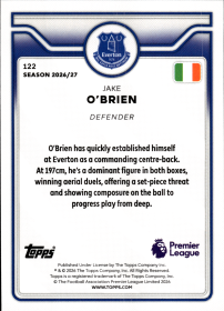 Jake O'Brien - Topps Flagship Premier League Base Set 2026-27, Nr. 122