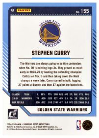 Stephen Curry - Panini Donruss Optic Base Set 2024-25, Nr. 155