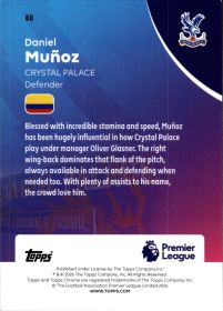 Daniel Muñoz - Topps Chrome Premier League Base Set 2025-26, Nr. 80