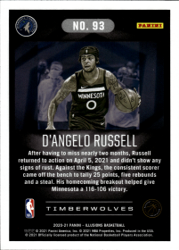 D'Angelo Russell - Panini Illusions Base Set 2020-21, Nr. 93