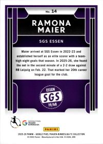 Ramona Maier - Panini Frauen-Bundesliga TC Collection Pure Class 2025-26, Nr. 14 – Insert
