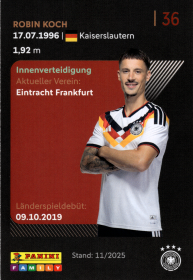 Robin Koch - Panini FIFA World Cup DFB-Sammelkarten 2026, Nr. 36
