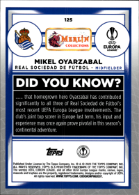 Mikel Oyarzabal - Topps Merlin Chrome UEFA Club Competitions Base Set 2022-23, Nr. 125