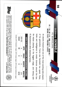 Ousmane Dembélé - Topps Chrome UEFA Club Competitions Base Set 2022-23, Nr. 98