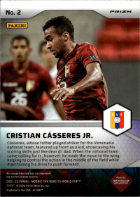 Cristian Cásseres Jr. - Panini Mosaic FIFA Road to World Cup Pitch Masters 2021-22, Nr. 2 – Mosaic, Insert