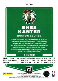 Enes Kanter - Panini Donruss Base Set 2021-22, Nr. 39