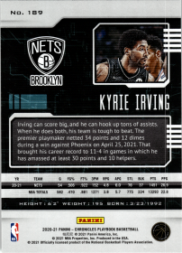 Kyrie Irving - Panini Chronicles Playbook 2020-21, Nr. 189