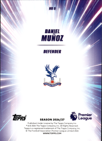 Daniel Muñoz - Topps Flagship Premier League Nitro Boost 2026-27, Nr. NB 9 – Insert