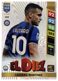 Lautaro Martínez - Panini Adrenalyn XL FIFA 365 El Diez 2025, Nr. 419 – Insert