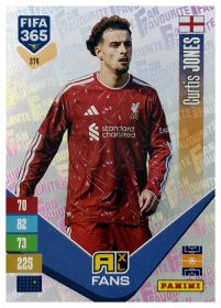 Curtis Jones - Panini Adrenalyn XL FIFA 365 Fan Favourites 2026-27, Nr. 374 – Insert