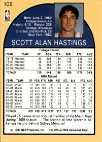 Scott Hastings - NBA Hoops Base Set 1990-91, Nr. 105