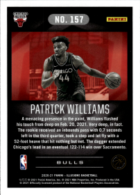 Patrick Williams - Panini Illusions Base Set 2020-21, Nr. 157 – Rookie Card
