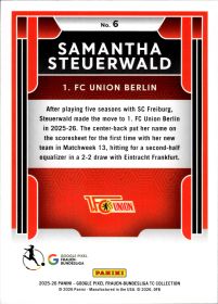 Samantha Steuerwald - Panini Frauen-Bundesliga TC Collection Pure Class 2025-26, Nr. 6 – Insert