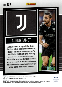 Adrien Rabiot - Panini Score FIFA Base Set 2022-23, Nr. 172