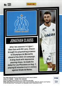 Jonathan Clauss - Panini Score FIFA Base Set 2022-23, Nr. 131