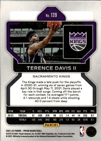 Terence Davis II - Panini Prizm Base Set 2021-22, Nr. 139