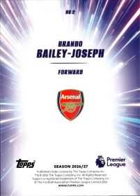 Brando Bailey-Joseph - Topps Flagship Premier League Nitro Boost 2026-27, Nr. NB 2 – Rookie Card, Insert